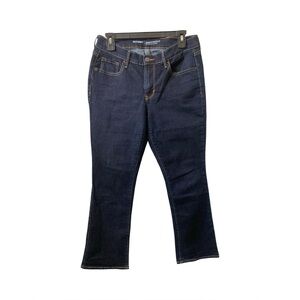 Old Navy Women Curvy Profile Straight Leg Jeans Size 8 Dark Wash EUC